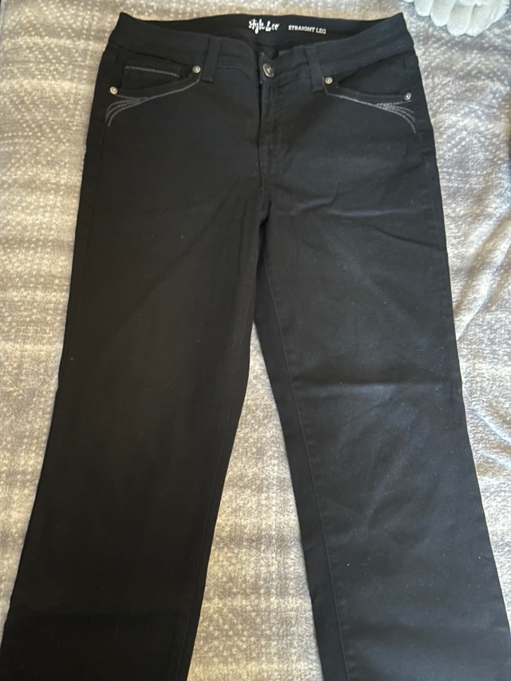 Black straight jeans
